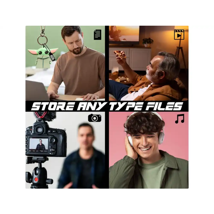 Wondee Mandalorian Grogu Memoria USB 32GB Llavero con Figura de Grogu y Adaptador USB C 8