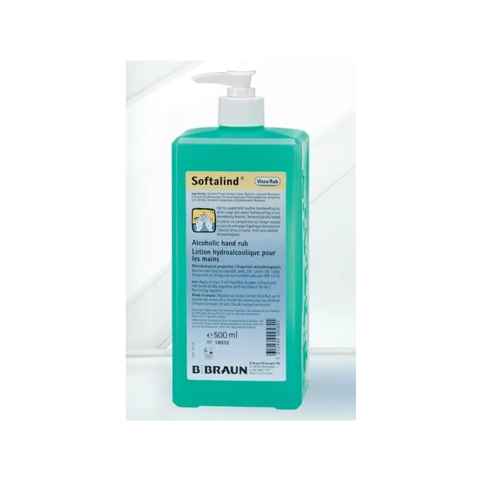 Gel Manos Alcoholico Softalind Visco Rub 500 mL Braun