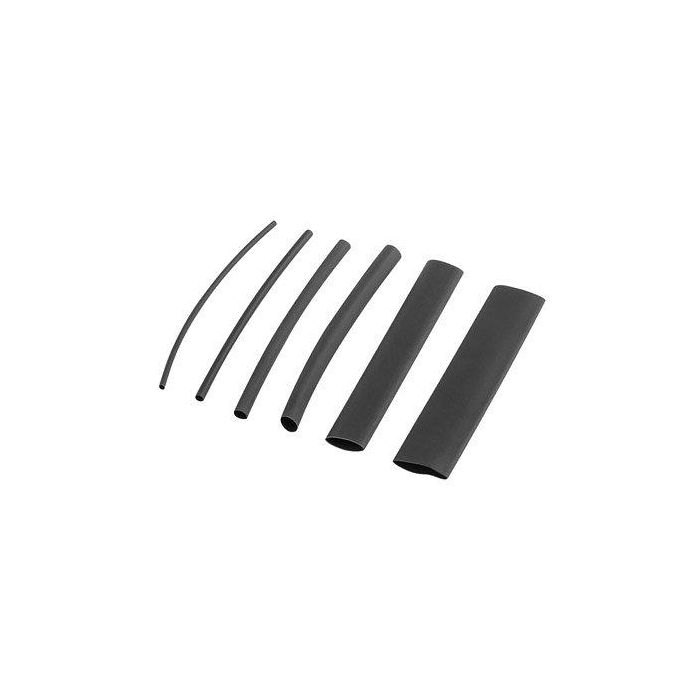 Lanberg Tubo Termorretractil 100 Unidades 100 mm - Varios Diámetros (1.5 mm a 13 mm) - Negro