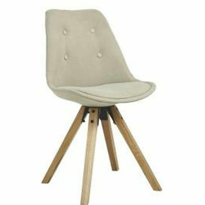 Silla Scandi DKD Home Decor Beige Marron 55 x 84 x 48 cm