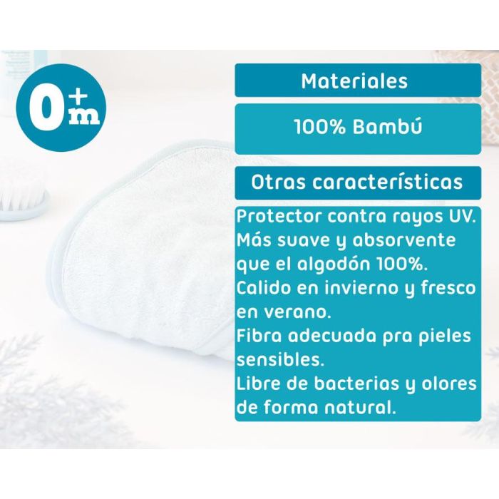 KioKids Toalla de Baño para Bebés +0 Meses 100% Bambú con Capucha Suave Absorbente Certificado Oekotex 76x76 cm Azul 5 KioKids Toalla de Baño para Bebés +0 Meses 100% Bambú con Capucha Suave Absorbente Certificado Oekotex 76x76 cm Azul 5