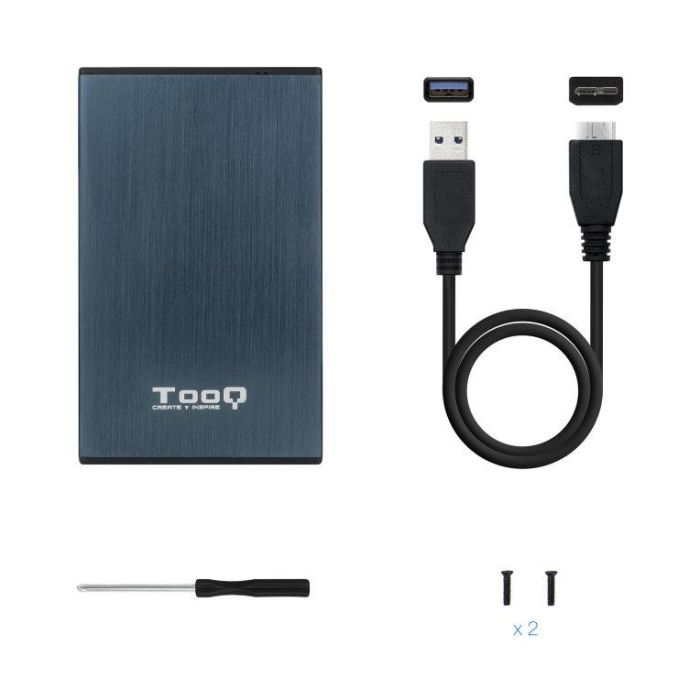 TooQ TQE-2527PB Caja Externa Disco Duro Portátil 2.5" (9.5mm) USB 3.1 Gen 1 hasta 4TB SATA III Aluminio Azul Pacífico 5 TooQ TQE-2527PB Caja Externa Disco Duro Portátil 2.5" (9.5mm) USB 3.1 Gen 1 hasta 4TB SATA III Aluminio Azul Pacífico 5