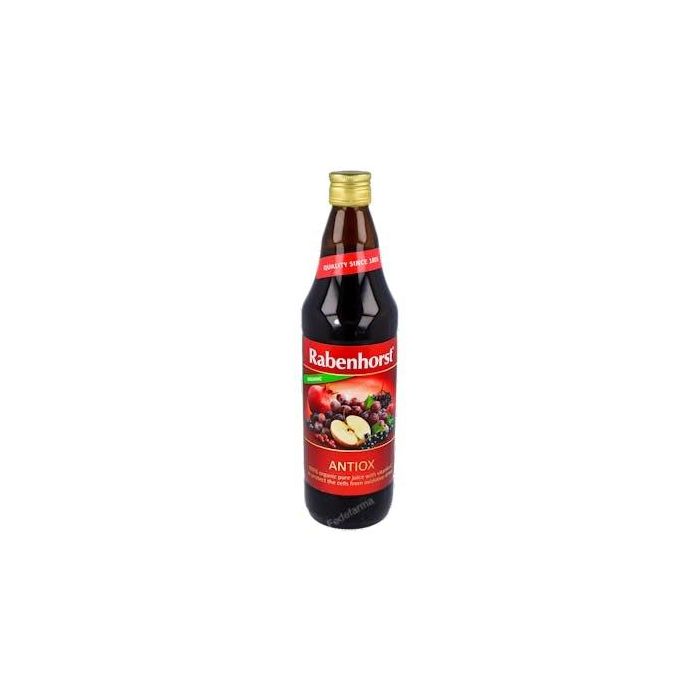RABENHORST Zumo Antiox con Uva Roja, Aronia, Granada y Arándano Azul 750ml para Estrés Oxidativo
