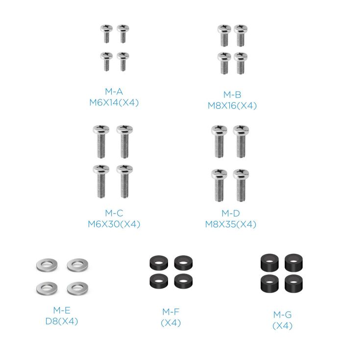 TOOQ Soporte suelo ruedas "COLOSO" 37-100" 4