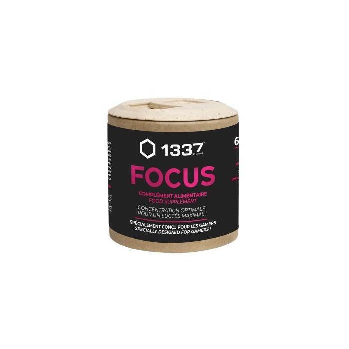 1337 PHARMA 1337 Focus 60 Cápsulas con Bacopa, Ginko Biloba y Guaraná para funciones cognitivas y reducir la fatiga