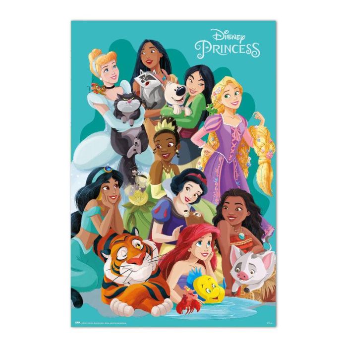 ERIK Póster Princesas Disney 91,5x61cm Papel Brillo Alta Calidad 150gr