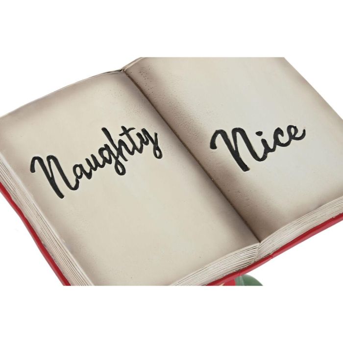 DKD Home Decor Mesita Auxiliar Decorativa de Navidad Tradicional con Elfo y Luz LED, Resina, Multicolor, 28x38x47 cm 3