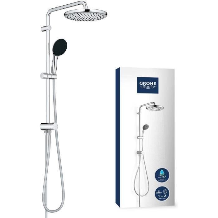 Columna de ducha con desviador manual - Ahorro de agua - GROHE Vitalio Start System 250 - Cromo - 26680001