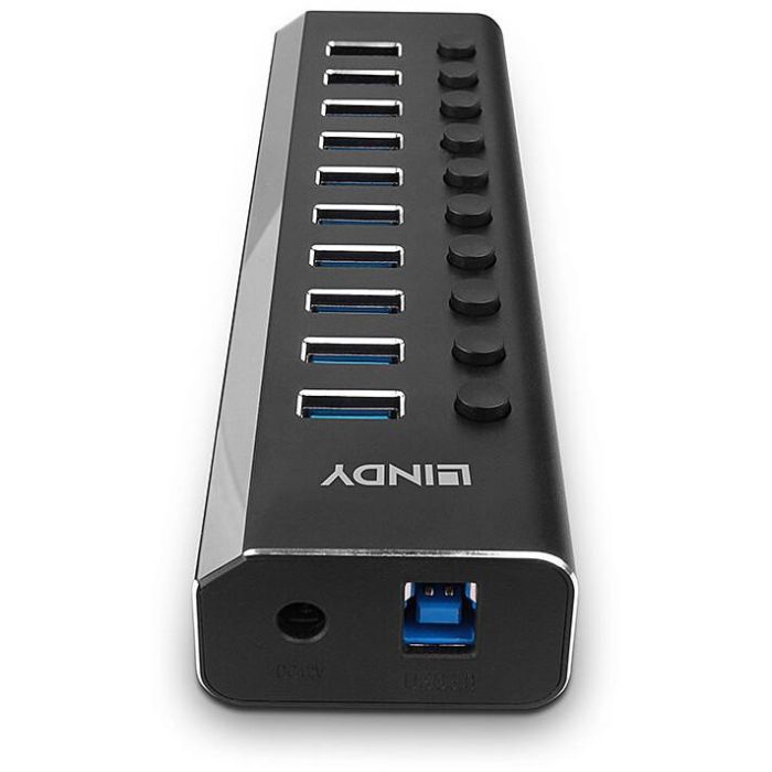 LINDY 10 Port USB 3.0 Hub mit Ein-/Ausschaltern 2 LINDY 10 Port USB 3.0 Hub mit Ein-/Ausschaltern 2