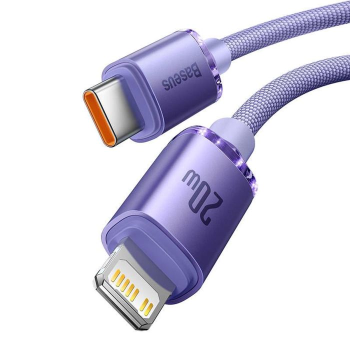 Cable USB-C a Lightning Baseus CAJY000205 Morado 1,2 m 1