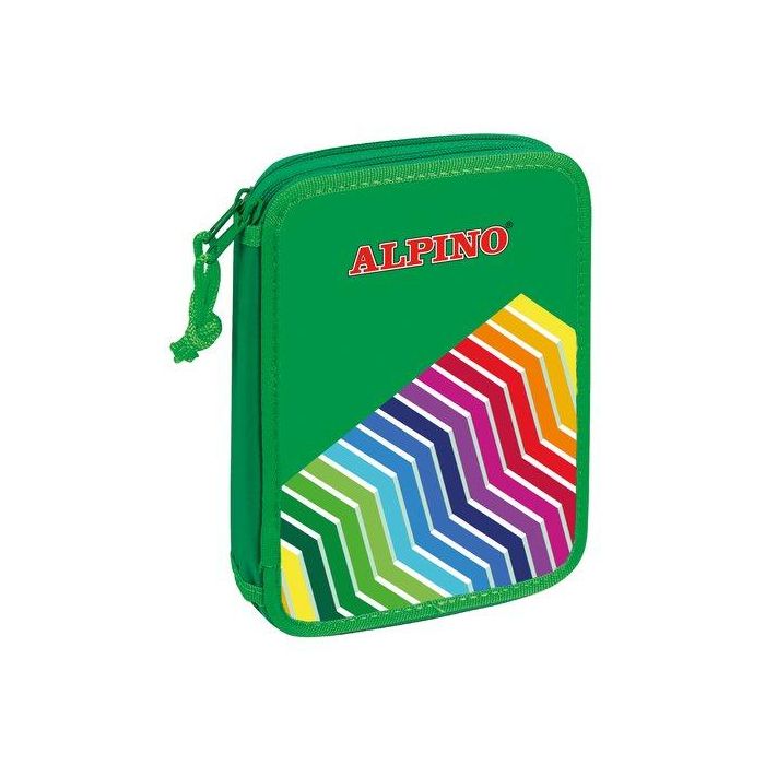 Alpino Plumier Escolar Pequeño Doble Colors, 32 Piezas, Packaging Plastic Free