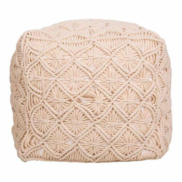 Puff Alexandra House Living Crema Poliestireno 45 x 40 x 45 cm 2