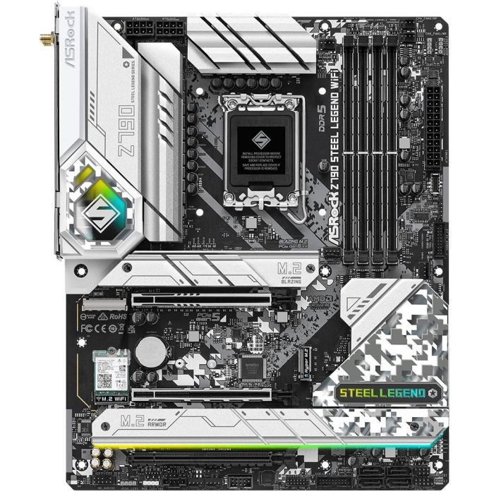 ASRock Z790 Steel Legend WiFi - Placa Base Intel Z790 LGA 1700 ATX, DDR5, Wi-Fi 6E, 90-MXBKD0-A0UAYZ 2 ASRock Z790 Steel Legend WiFi - Placa Base Intel Z790 LGA 1700 ATX, DDR5, Wi-Fi 6E, 90-MXBKD0-A0UAYZ 2