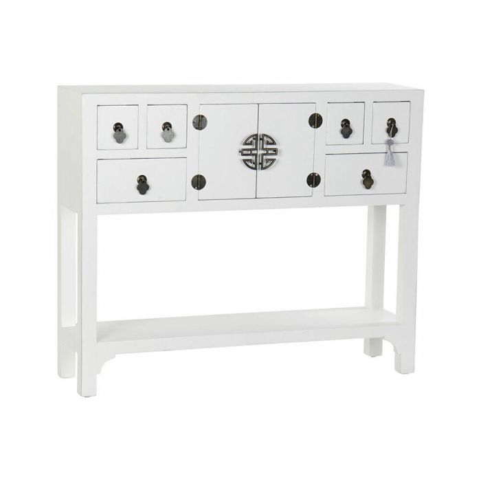 Consola DKD Home Decor Blanco Plata Abeto Madera MDF (95 x 24 x 79 cm)