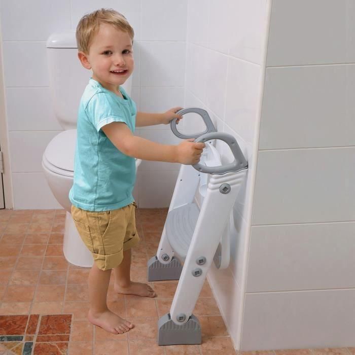 Reductor de inodoro - DREAMBABY - STEP-UP - Asiento de entrenamiento para ir al baño - 2 niveles regulables - Gris 4