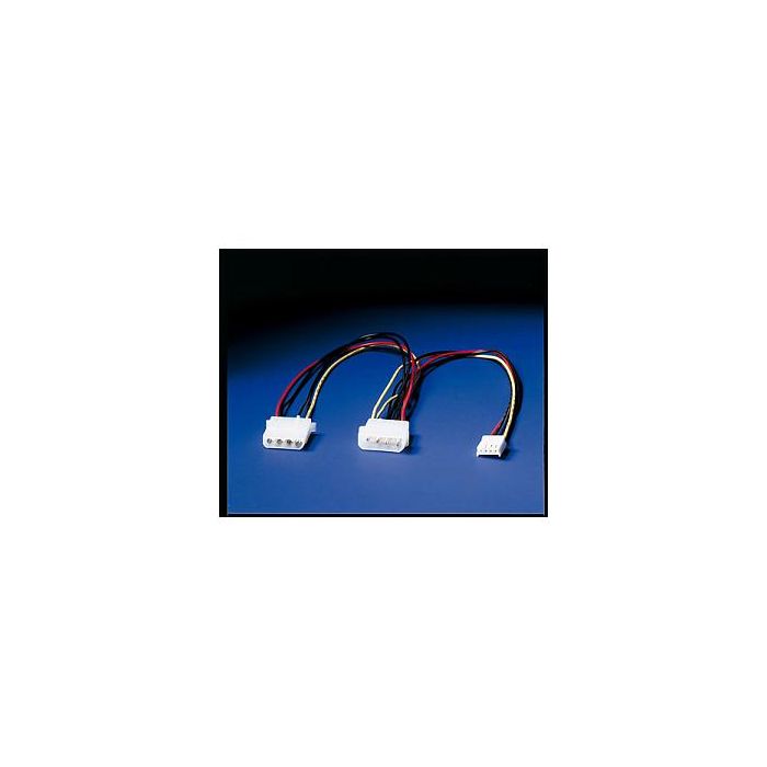 ROLINE 11.03.1010 Cable Adaptador de Alimentación Molex 4-pin a 4-pin HDD/FDD, 0.3m 1