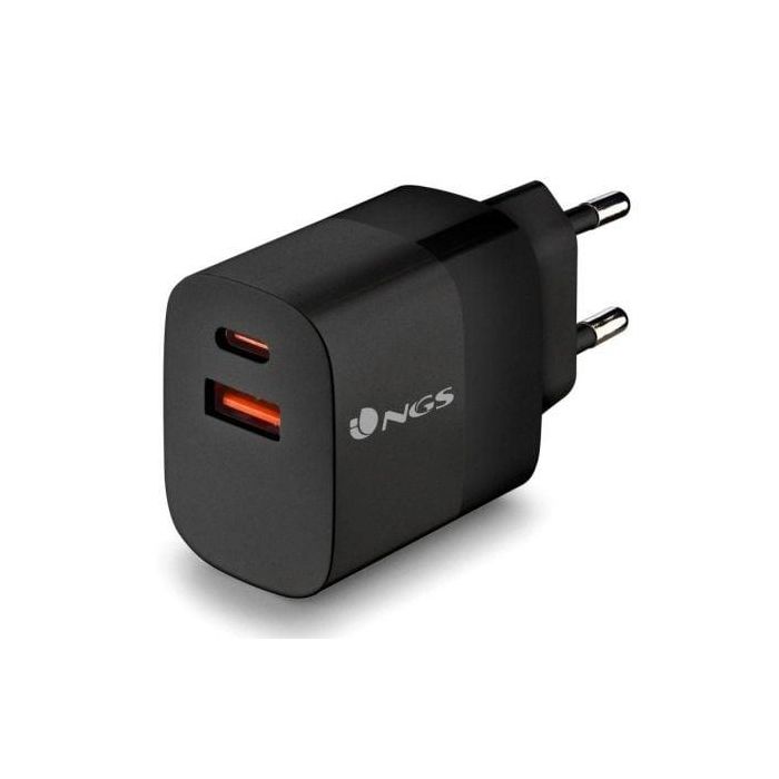 Cargador de Pared GaN NGS Bud 45W/ 1xUSB Tipo-C/ 1xUSB/ 45W 1 Cargador de Pared GaN NGS Bud 45W/ 1xUSB Tipo-C/ 1xUSB/ 45W 1