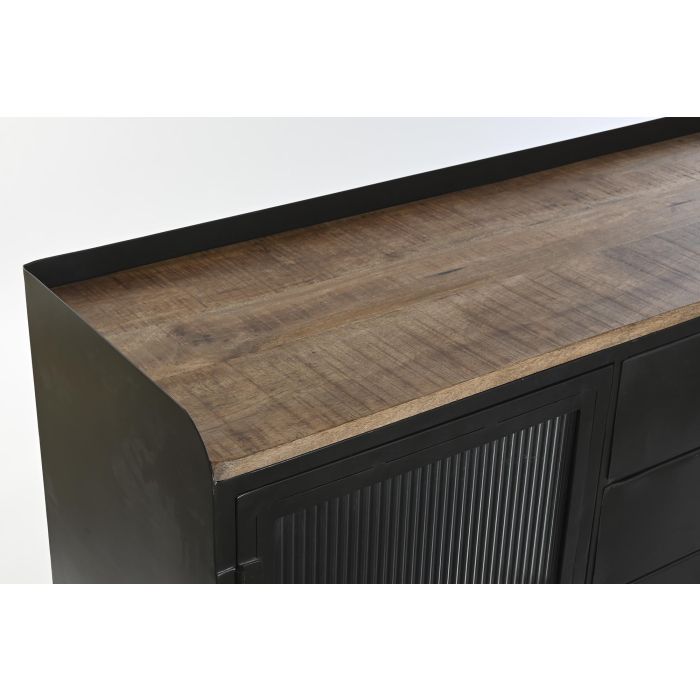 Buffet DKD Home Decor Natural Negro 40 x 85 x 145 cm 1