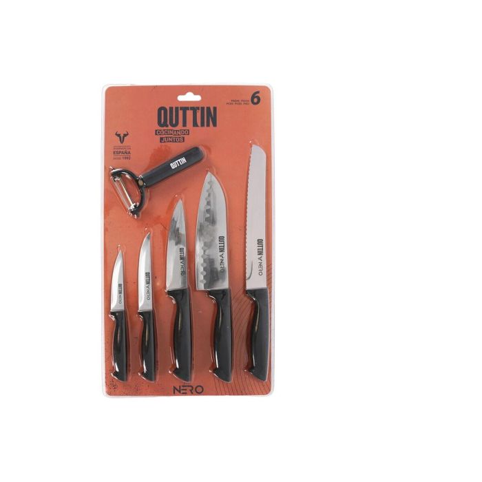 Set de Cocina Quttin Nero Negro 6 Piezas (4 Unidades) 1