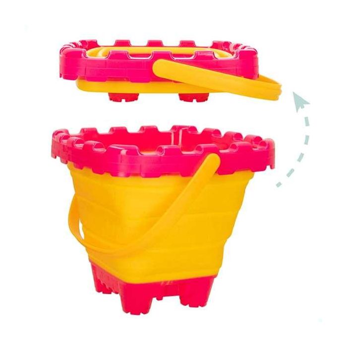 Cubo castillo de playa plegable con juguetes de playa color beach 1 Cubo castillo de playa plegable con juguetes de playa color beach 1