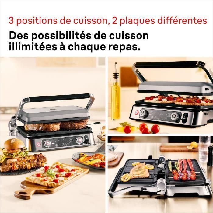 Braun AAAQQ27118 Multi Grill 9 Pro Parrilla Multifunción, 2200W, 3 Posiciones Calentamiento, Negro/Acero 4 Braun AAAQQ27118 Multi Grill 9 Pro Parrilla Multifunción, 2200W, 3 Posiciones Calentamiento, Negro/Acero 4