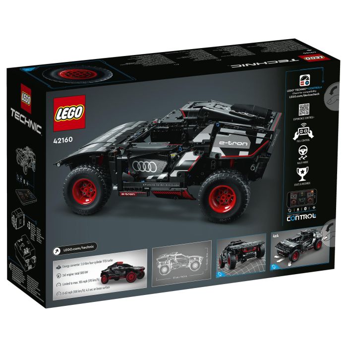 LEGO 42160 Audi RS Q e-tron Coche de Rally Teledirigido Modelo Todoterreno Dakar