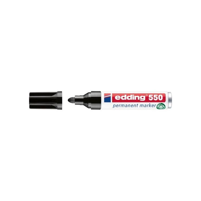 Marcador Permanente Edding 550 Conico Negro (Set de 10) Marcador Permanente Edding 550 Conico Negro (Set de 10)