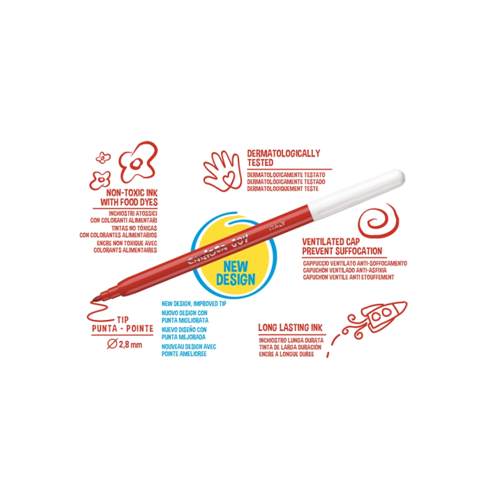 Carioca Rotuladores Joy Super Lavables Estuche 12+2 Ud Gratis 3