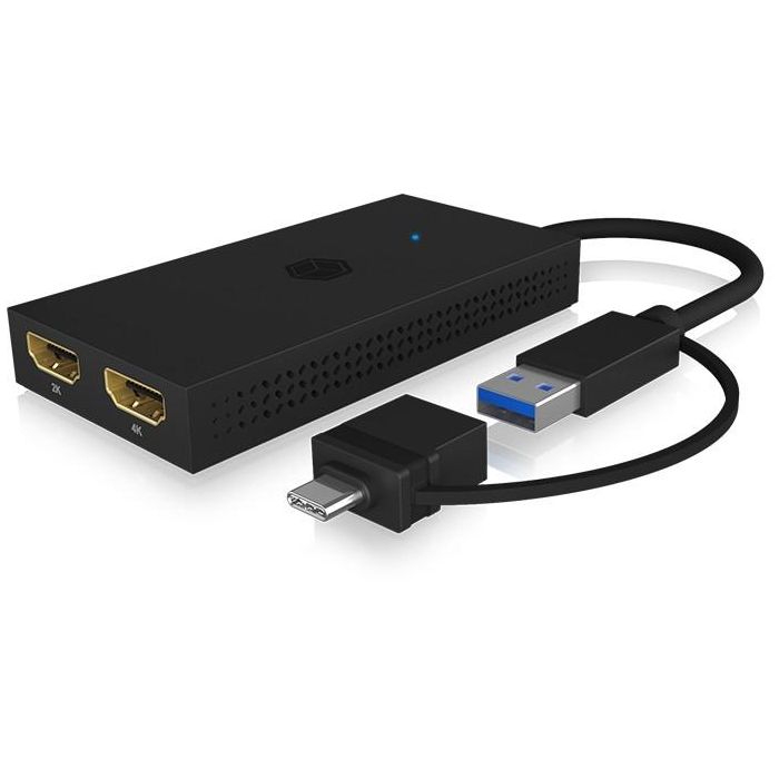 Splitter 2xHDMI > USB (BU-ST) + USB > USB-C (BU-ST) Adapter ICY BOX Black 4