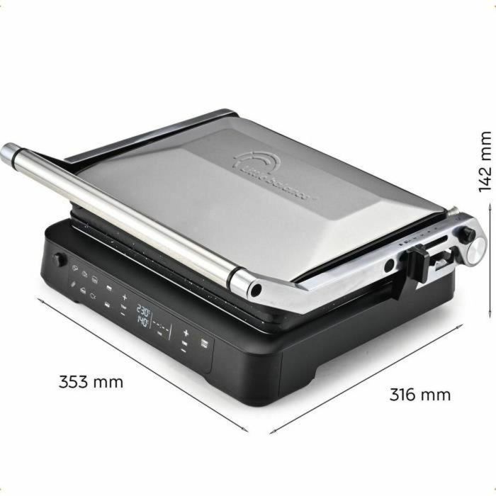 Little Balance 8734 Parrilla para Carne con 2000 W de Potencia y 6 Posiciones de Temperatura, Color Aluminio y Negro 3 Little Balance 8734 Parrilla para Carne con 2000 W de Potencia y 6 Posiciones de Temperatura, Color Aluminio y Negro 3