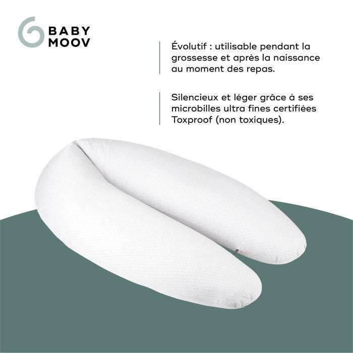 Babymoov B. LOVE MATERNITY cojín y lactancia con relleno de microperlas de ultra delgado - Hecho en Europa, Gray 2 Babymoov B. LOVE MATERNITY cojín y lactancia con relleno de microperlas de ultra delgado - Hecho en Europa, Gray 2