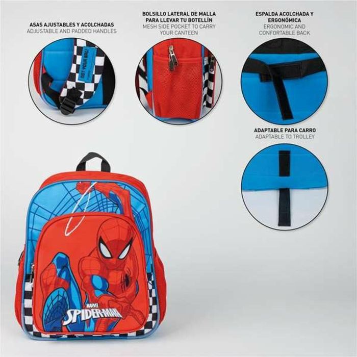 Mochila Escolar Spider-Man Rojo 31 x 12 x 38 cm 3 Mochila Escolar Spider-Man Rojo 31 x 12 x 38 cm 3