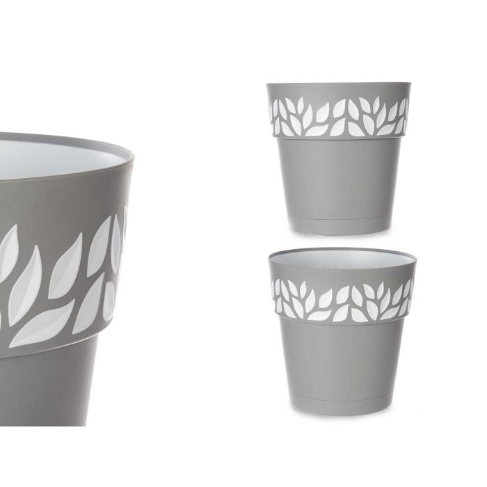 Maceta Plastico 30 Cm Cloe Gris Stefanplast (6 Unidades) Maceta Plastico 30 Cm Cloe Gris Stefanplast (6 Unidades)