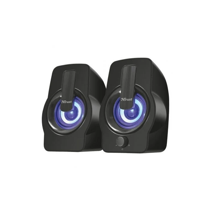 Trust Altavoces Gemi RGB 22948 / 12W / 2.0 Compactos con Iluminación LED RGB para PC y Portátil