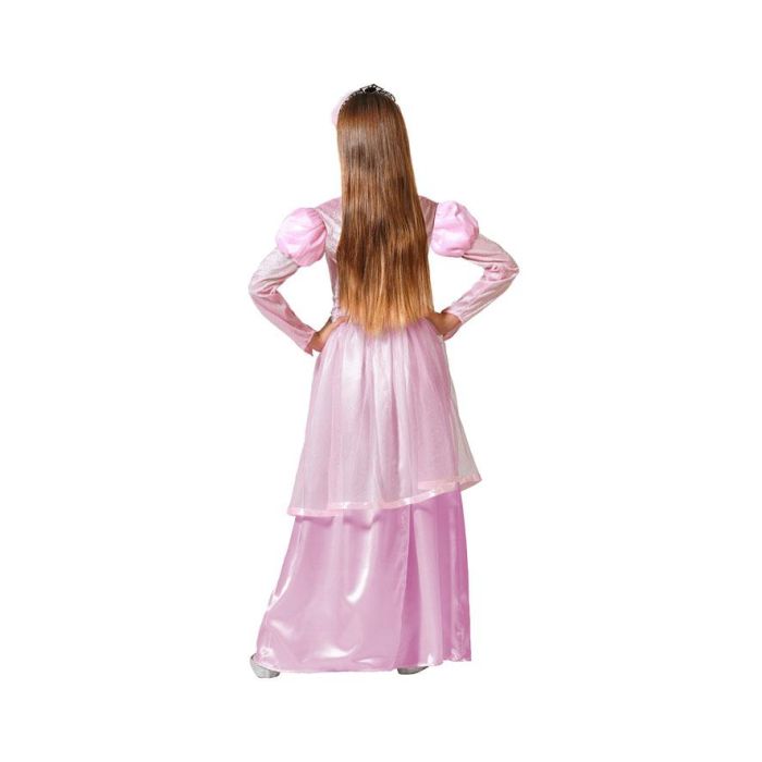 Disfraz Princesa de Cuento Rosa Niña 5-6 Años, Vestido Largo Infantil 2