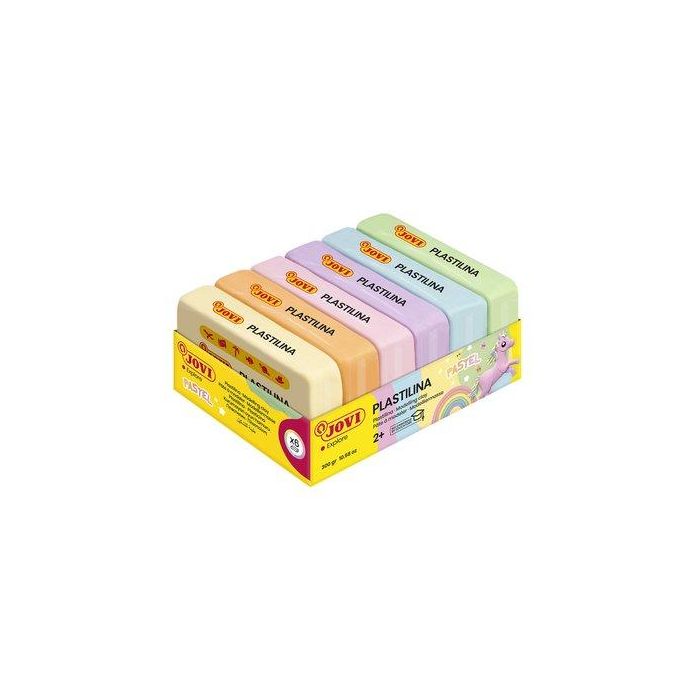 Jovi Plastilina Pastilla 50 gr Colores Surtidos Pastel Caja 6 Ud