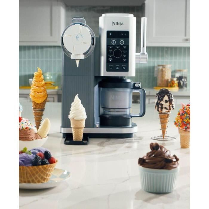 Ninja Heladera Creami Swirl NC701EU, Capacidad 480 ml, 13 Programas (incluye Helado Suave), 2 Recipientes 4