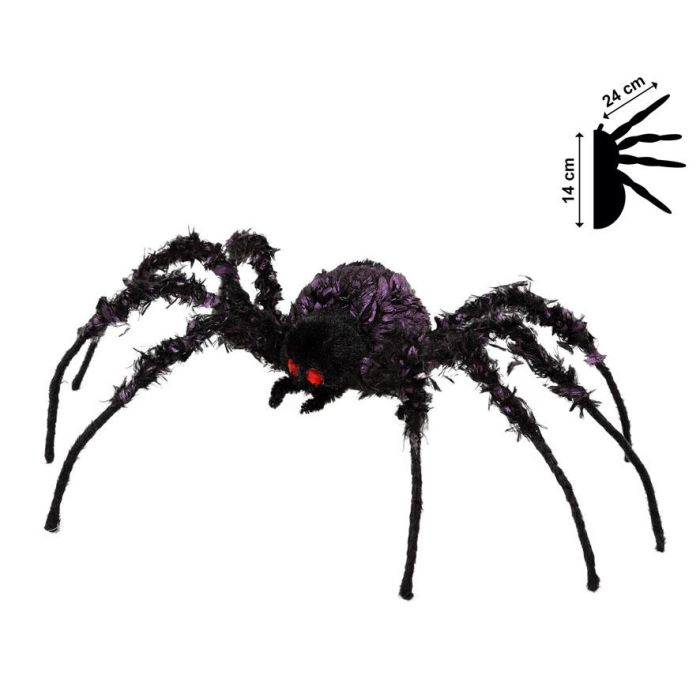 Araña Halloween Negra Violeta 40*35 cm