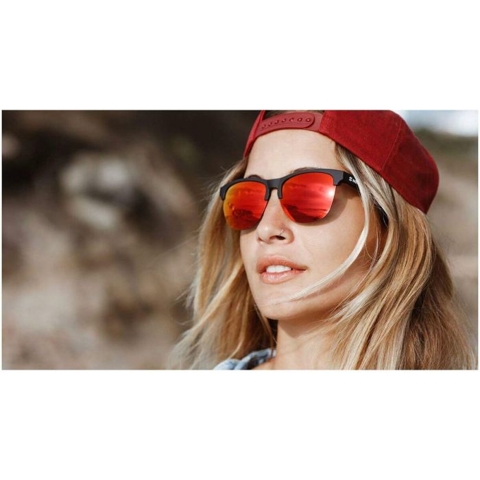 Northweek #flaka Gafas de Sol GRAVITY Polarizadas UV400 Unisex Adultos Montura Negra Cristal Naranja Policarbonato Redondas 2