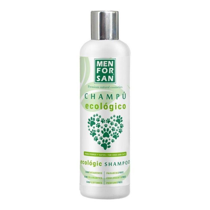 Men For San Champú Ecológico Concentrado para Perros Piel Sensible pH Neutro Sin Parabenos Silicona Perfumes Colorantes 300 mL