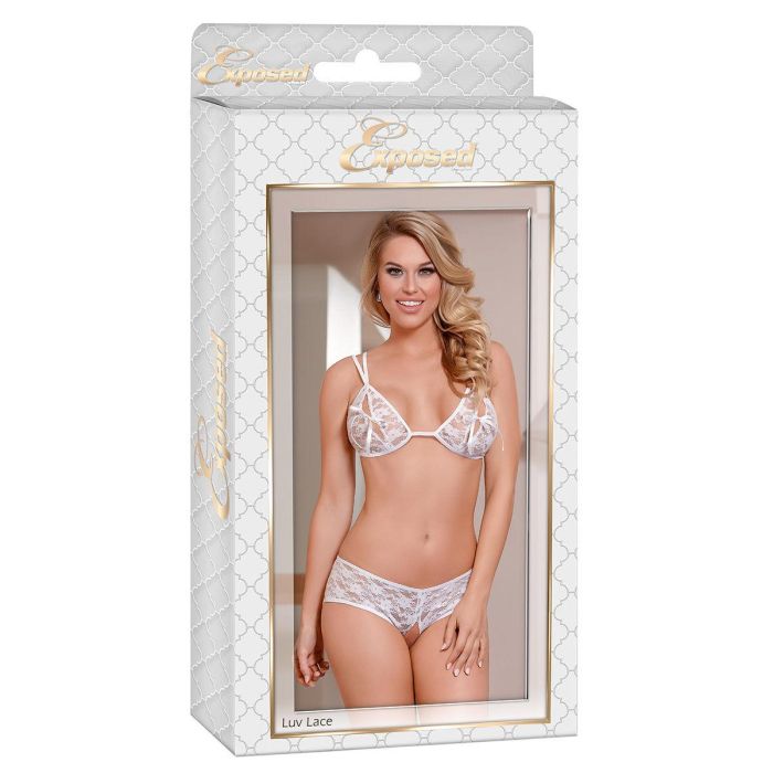 Conjunto de Lencería Exposed Blanco (S/M) 0 Conjunto de Lencería Exposed Blanco (S/M) 0