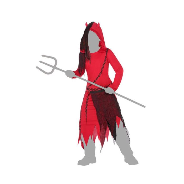 Disfraz Demonio Niño Halloween Rojo y Negro Talla 5-6 Años 2 Disfraz Demonio Niño Halloween Rojo y Negro Talla 5-6 Años 2