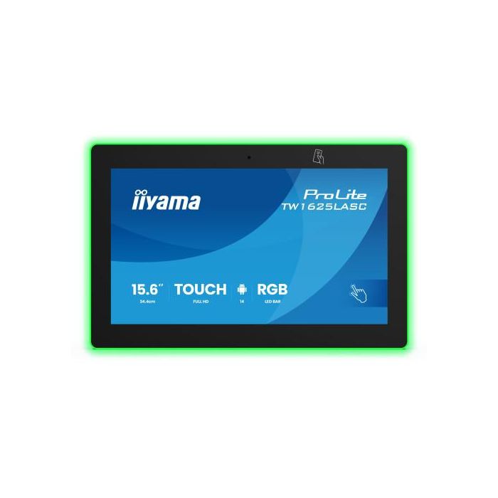 Iiyama 15,6" Rgb Led-Lightbar Panel-Pc Android 14+Gms, Soc Octa-Core Rk3576 4Gb, 32Gb, 10-Points Touch, 1920X1080, Ips , Speakers, Mic, Camera 5Mp, Nfc, Rfid, Poe, Wifi6E, Bt5.3, Sd Slot, 390Cd/M2, Cable Cover, Iisignage2 Supported (Tw1625Lasc-B3Pnr) 2 Iiyama 15,6" Rgb Led-Lightbar Panel-Pc Android 14+Gms, Soc Octa-Core Rk3576 4Gb, 32Gb, 10-Points Touch, 1920X1080, Ips , Speakers, Mic, Camera 5Mp, Nfc, Rfid, Poe, Wifi6E, Bt5.3, Sd Slot, 390Cd/M2, Cable Cover, Iisignage2 Supported (Tw1625Lasc-B3Pnr) 2