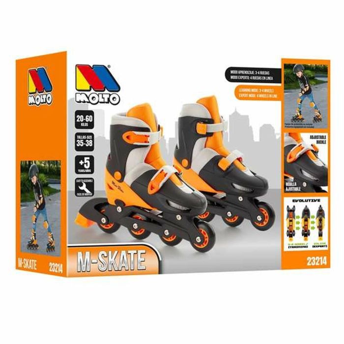 Patines 4 en linea naranja ajustable talla m (35/38) 1 Patines 4 en linea naranja ajustable talla m (35/38) 1