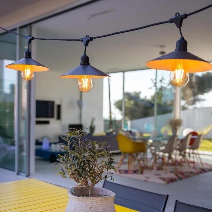 Guirnalda de luz solar para exterior - LUMISKY - VINTY LIGHT SOLAR - 6 m - 10 bombillas de filamento - LED blanco cálido 3 Guirnalda de luz solar para exterior - LUMISKY - VINTY LIGHT SOLAR - 6 m - 10 bombillas de filamento - LED blanco cálido 3