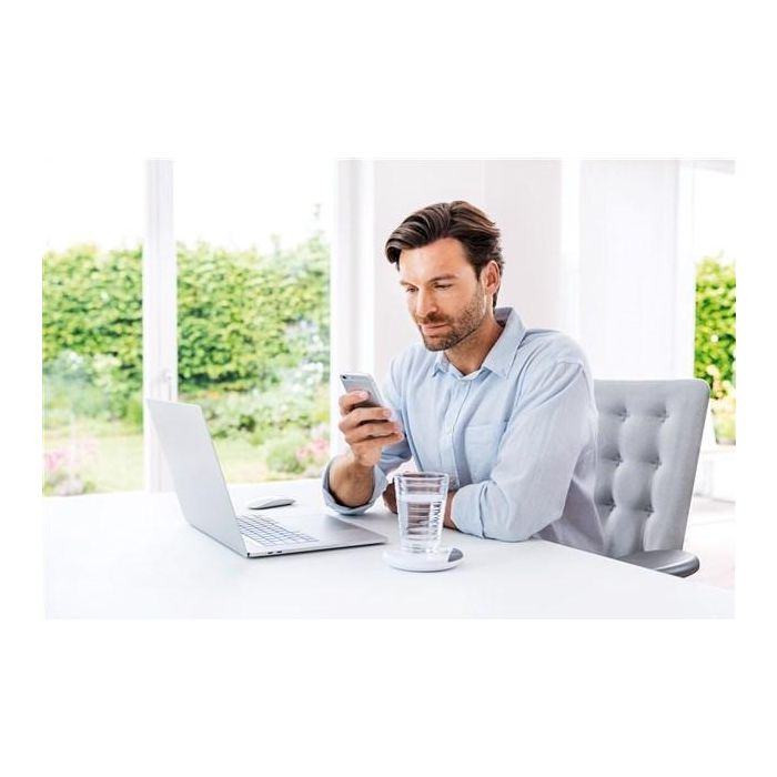 Beurer DM-20 Monitorizador de Hidratación, Posavasos con Registro de Bebida e Indicador LED, Compatible con App Health Manager 4 Beurer DM-20 Monitorizador de Hidratación, Posavasos con Registro de Bebida e Indicador LED, Compatible con App Health Manager 4