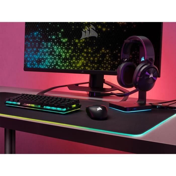 Corsair HS55 Auriculares Gaming Inalámbricos 2.4 GHz Bluetooth Sonido Envolvente 7.1 Micrófono Omnidireccional Plegable Negro 5 Corsair HS55 Auriculares Gaming Inalámbricos 2.4 GHz Bluetooth Sonido Envolvente 7.1 Micrófono Omnidireccional Plegable Negro 5