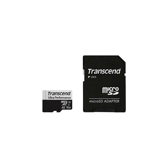 Transcend microSDXC USD340S 128GB Clase 10 UHS-I Adaptador Negro Gris 160MB/s 125MB/s 1