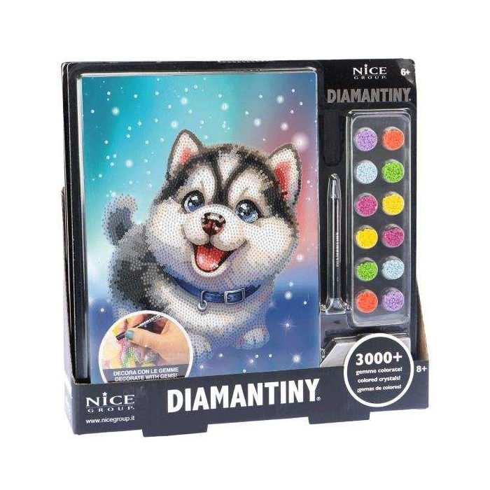 Nice Diario Crystal Art Diamantiny Level Up 12 con Gemas de Colores 3D, Medidas 32x32x2,4 cm, para niños a partir de 3 años