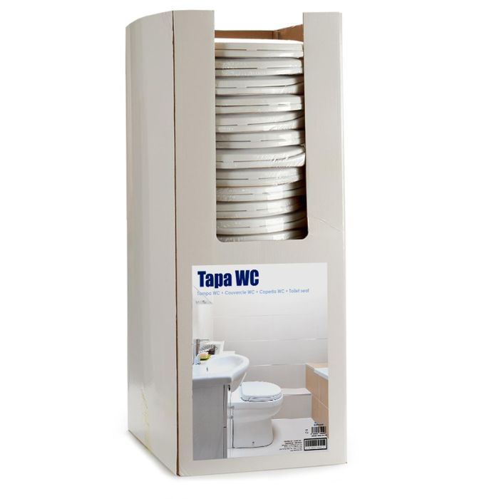 Tapa WC Blanca Berilo 34.5x43x5 cm - Plástico (25 Unidades) 4 Tapa WC Blanca Berilo 34.5x43x5 cm - Plástico (25 Unidades) 4